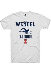 Alexis Wendel  Illinois Fighting Illini White Rally NIL Sport Icon Short Sleeve T Shirt