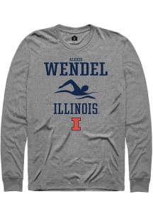 Alexis Wendel  Illinois Fighting Illini Graphite Rally NIL Sport Icon Long Sleeve T Shirt