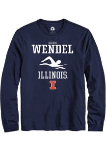 Alexis Wendel  Illinois Fighting Illini Navy Blue Rally NIL Sport Icon Long Sleeve T Shirt