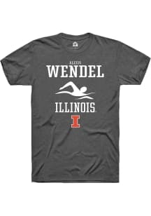 Alexis Wendel  Illinois Fighting Illini Dark Grey Rally NIL Sport Icon Short Sleeve T Shirt