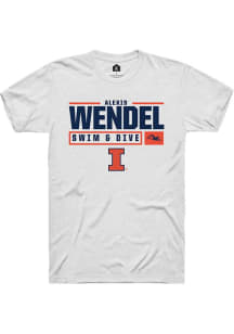 Alexis Wendel  Illinois Fighting Illini White Rally NIL Stacked Box Short Sleeve T Shirt