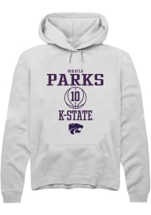 Mikayla Parks  Rally K-State Wildcats Mens White NIL Sport Icon Long Sleeve Hoodie