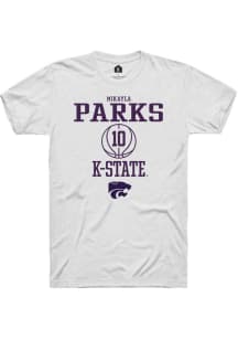 Mikayla Parks  K-State Wildcats White Rally NIL Sport Icon Short Sleeve T Shirt