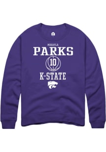Mikayla Parks  Rally K-State Wildcats Mens Purple NIL Sport Icon Long Sleeve Crew Sweatshirt