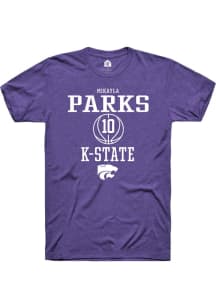 Mikayla Parks  K-State Wildcats Purple Rally NIL Sport Icon Short Sleeve T Shirt