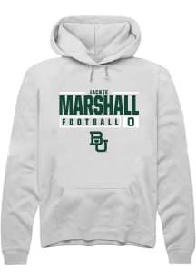 Jackie Marshall  Rally Baylor Bears Mens White NIL Stacked Box Long Sleeve Hoodie