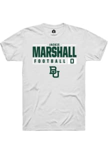 Jackie Marshall  Baylor Bears White Rally NIL Stacked Box Short Sleeve T Shirt