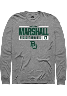 Jackie Marshall  Baylor Bears Graphite Rally NIL Stacked Box Long Sleeve T Shirt