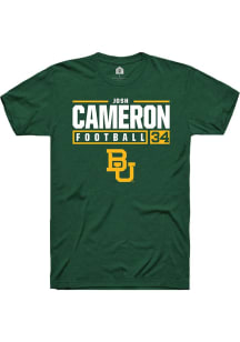Josh Cameron  Baylor Bears Green Rally NIL Stacked Box Short Sleeve T Shirt