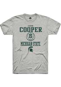 Carson Cooper  Michigan State Spartans Ash Rally NIL Sport Icon Short Sleeve T Shirt