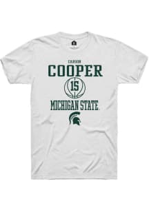 Carson Cooper  Michigan State Spartans White Rally NIL Sport Icon Short Sleeve T Shirt