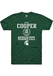 Carson Cooper  Michigan State Spartans Green Rally NIL Sport Icon Short Sleeve T Shirt