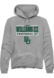 Tevin Williams III  Rally Baylor Bears Mens Graphite NIL Stacked Box Long Sleeve Hoodie