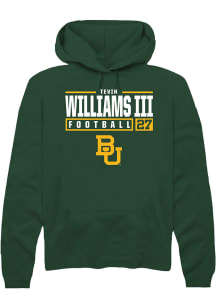 Tevin Williams III  Rally Baylor Bears Mens Green NIL Stacked Box Long Sleeve Hoodie