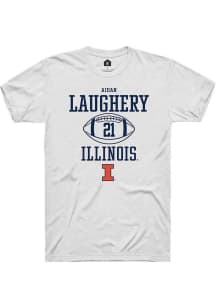 Aidan Laughery  Illinois Fighting Illini White Rally NIL Sport Icon Short Sleeve T Shirt
