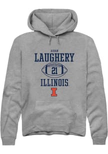 Aidan Laughery  Rally Illinois Fighting Illini Mens Graphite NIL Sport Icon Long Sleeve Hoodie