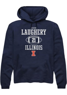 Aidan Laughery  Rally Illinois Fighting Illini Mens Navy Blue NIL Sport Icon Long Sleeve Hoodie