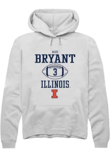 Alec Bryant  Rally Illinois Fighting Illini Mens White NIL Sport Icon Long Sleeve Hoodie
