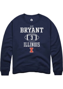 Alec Bryant  Rally Illinois Fighting Illini Mens Navy Blue NIL Sport Icon Long Sleeve Crew Sweatsh..