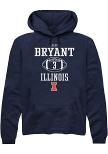 Alec Bryant  Rally Illinois Fighting Illini Mens Navy Blue NIL Sport Icon Long Sleeve Hoodie