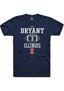 Alec Bryant  Illinois Fighting Illini Navy Blue Rally NIL Sport Icon Short Sleeve T Shirt