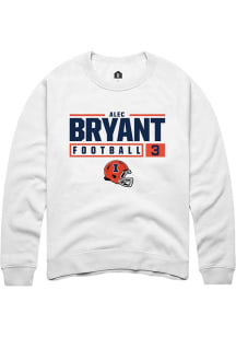 Alec Bryant  Rally Illinois Fighting Illini Mens White NIL Stacked Box Long Sleeve Crew Sweatshirt