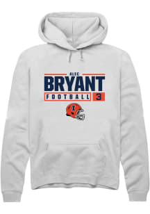 Alec Bryant  Rally Illinois Fighting Illini Mens White NIL Stacked Box Long Sleeve Hoodie