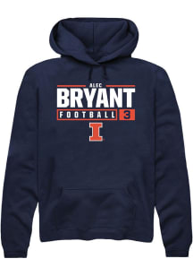 Alec Bryant  Rally Illinois Fighting Illini Mens Navy Blue NIL Stacked Box Long Sleeve Hoodie
