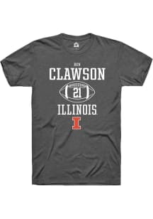 Ben Clawson  Illinois Fighting Illini Dark Grey Rally NIL Sport Icon Short Sleeve T Shirt