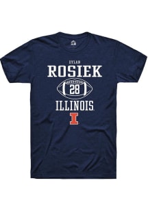 Dylan Rosiek  Illinois Fighting Illini Navy Blue Rally NIL Sport Icon Short Sleeve T Shirt
