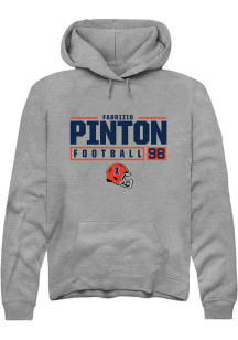 Fabrizio Pinton  Rally Illinois Fighting Illini Mens Graphite NIL Stacked Box Style Long Sleeve Ho..