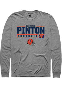 Fabrizio Pinton  Illinois Fighting Illini Graphite Rally NIL Stacked Box Long Sleeve T Shirt