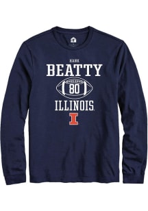 Hank Beatty  Illinois Fighting Illini Navy Blue Rally NIL Sport Icon Long Sleeve T Shirt