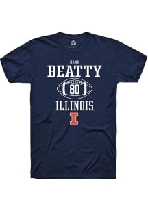 Hank Beatty  Illinois Fighting Illini Navy Blue Rally NIL Sport Icon Short Sleeve T Shirt