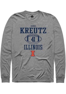 James Kreutz  Illinois Fighting Illini Graphite Rally NIL Sport Icon Long Sleeve T Shirt