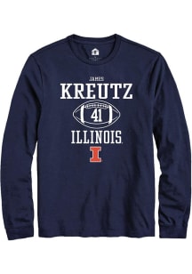 James Kreutz  Illinois Fighting Illini Navy Blue Rally NIL Sport Icon Long Sleeve T Shirt