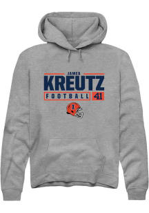 James Kreutz  Rally Illinois Fighting Illini Mens Graphite NIL Stacked Box Long Sleeve Hoodie