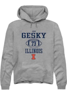 Josh Gesky  Rally Illinois Fighting Illini Mens Graphite NIL Sport Icon Long Sleeve Hoodie