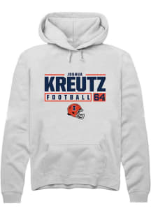 Joshua Kreutz  Rally Illinois Fighting Illini Mens White NIL Stacked Box Long Sleeve Hoodie