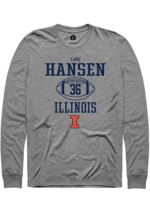Lane Hansen  Illinois Fighting Illini Graphite Rally NIL Sport Icon Long Sleeve T Shirt