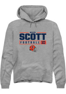Miles Scott  Rally Illinois Fighting Illini Mens Graphite NIL Stacked Box Long Sleeve Hoodie