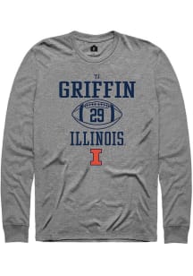 Timothy (TJ) Griffin  Illinois Fighting Illini Graphite Rally NIL Sport Icon Long Sleeve T Shirt