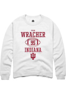Sean Wracher  Rally Indiana Hoosiers Mens White NIL Sport Icon Long Sleeve Crew Sweatshirt