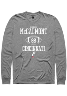 Michael McCalmont  Cincinnati Bearcats Graphite Rally NIL Sport Icon Long Sleeve T Shirt