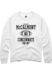Michael McCalmont  Rally Cincinnati Bearcats Mens White NIL Sport Icon Long Sleeve Crew Sweatshirt