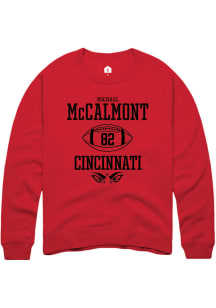 Michael McCalmont  Rally Cincinnati Bearcats Mens Red NIL Sport Icon Long Sleeve Crew Sweatshirt