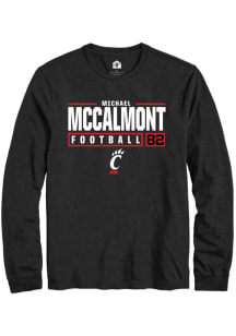 Michael McCalmont  Cincinnati Bearcats Black Rally NIL Stacked Box Long Sleeve T Shirt
