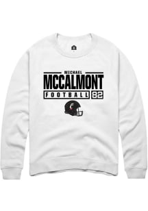 Michael McCalmont  Rally Cincinnati Bearcats Mens White NIL Stacked Box Long Sleeve Crew Sweatshir..