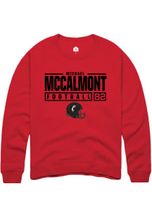 Michael McCalmont  Rally Cincinnati Bearcats Mens Red NIL Stacked Box Long Sleeve Crew Sweatshirt