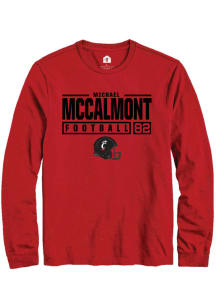 Michael McCalmont  Cincinnati Bearcats Red Rally NIL Stacked Box Long Sleeve T Shirt